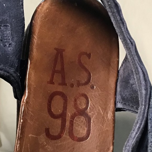 A.S. 90 Navy Blue Strappy Sandal - Picture 2 of 16